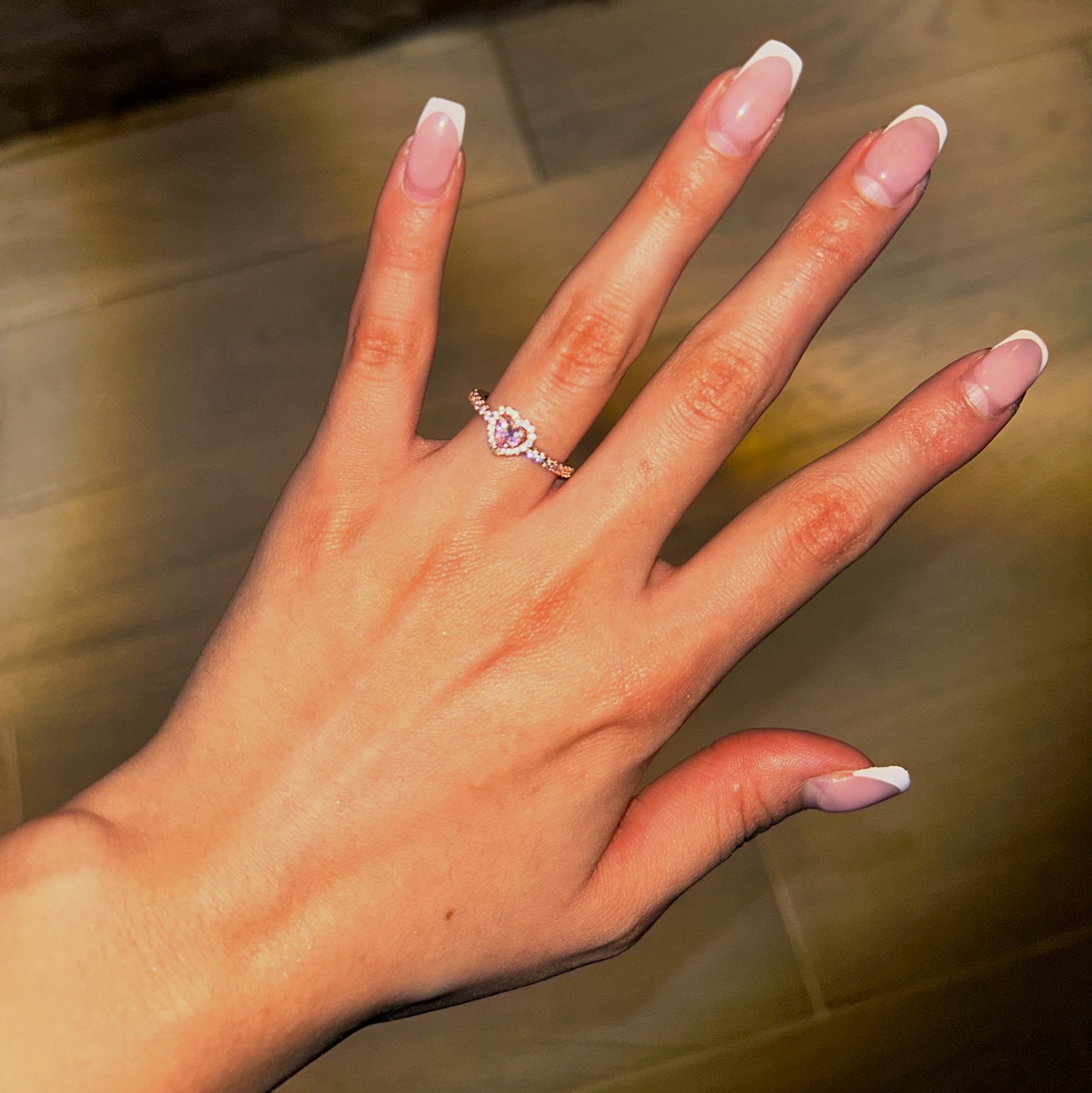 DAZZLING HEART RING PANDORA ROSE GOLD