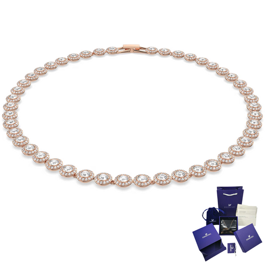 SWAROVSKI ANGELIC CRYSTAL NECKLACE ROSE GOLD + GIFT KIT