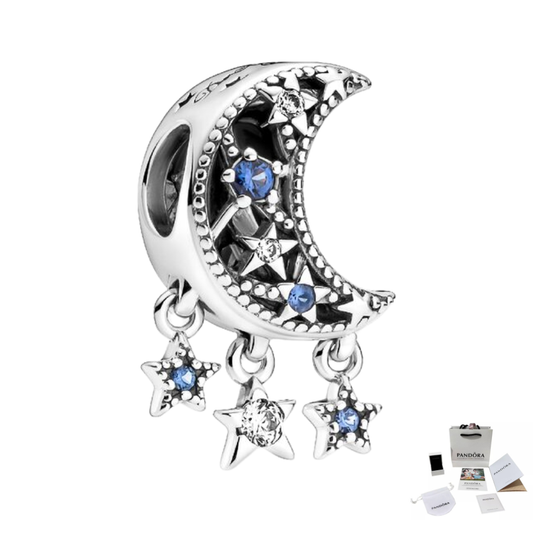 CHARM PANDORA LUNA CRECIENTE Y ESTRELLAS .925