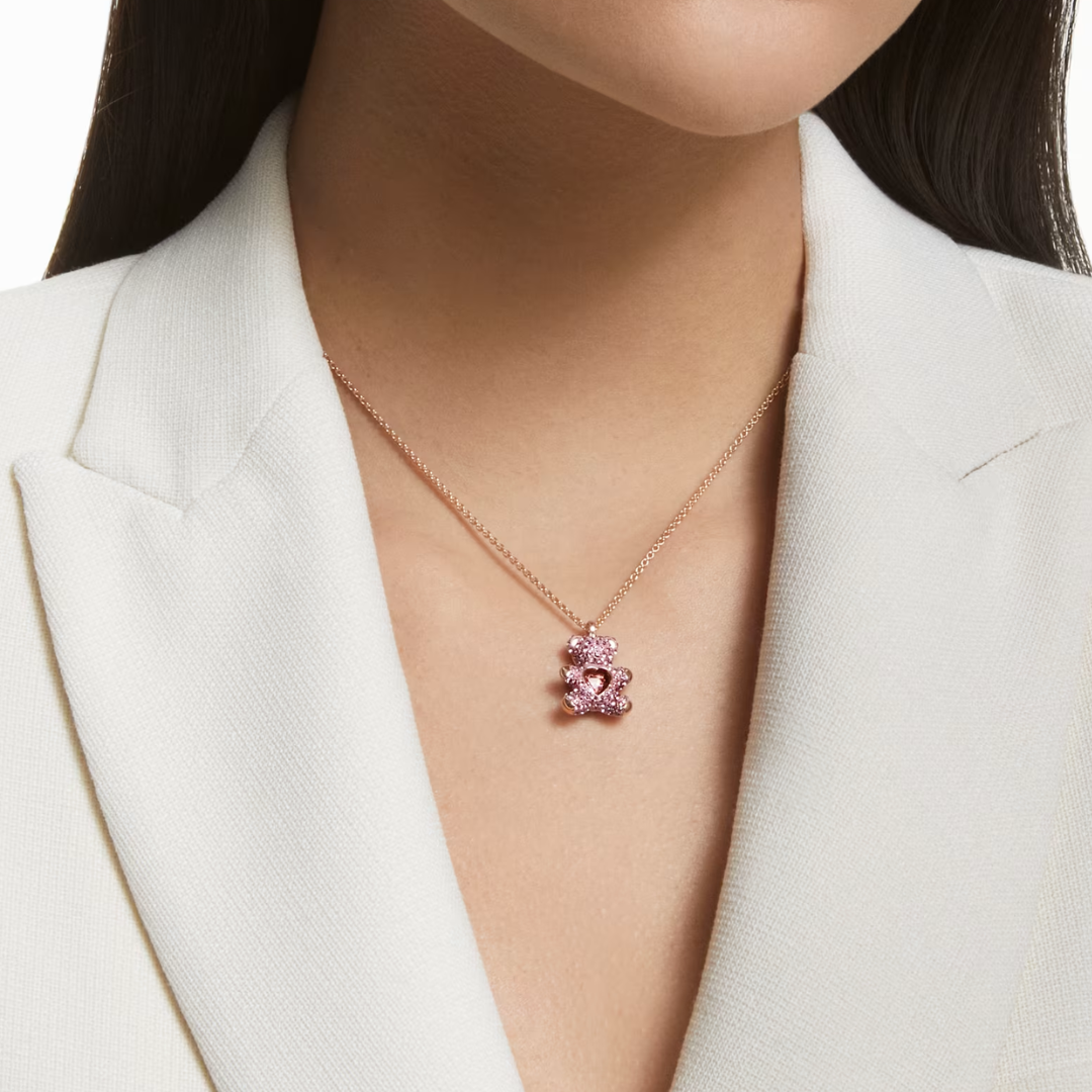 TEDDY BEAR SWAROVSKI BEAR BRACELET AND NECKLACE SET