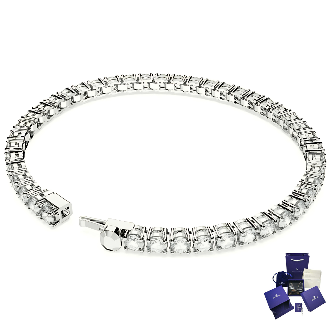 PULSERA SWAROVSKI MATRIX TENIS CRISTALES + KIT DE REGALO