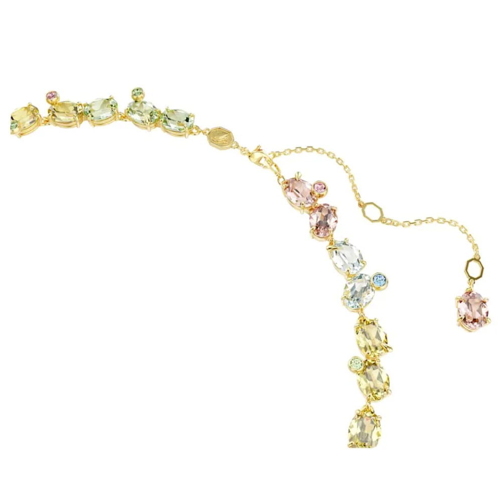 COLLAR TENIS GEMA CRISTALES COMPLETO MULTI COLOR VERDE SWAROVSKI + KIT DE REGALO
