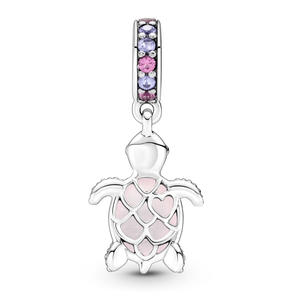 PINK SEA TURTLE PENDANT CHARM MURAN GLASS PANDORA