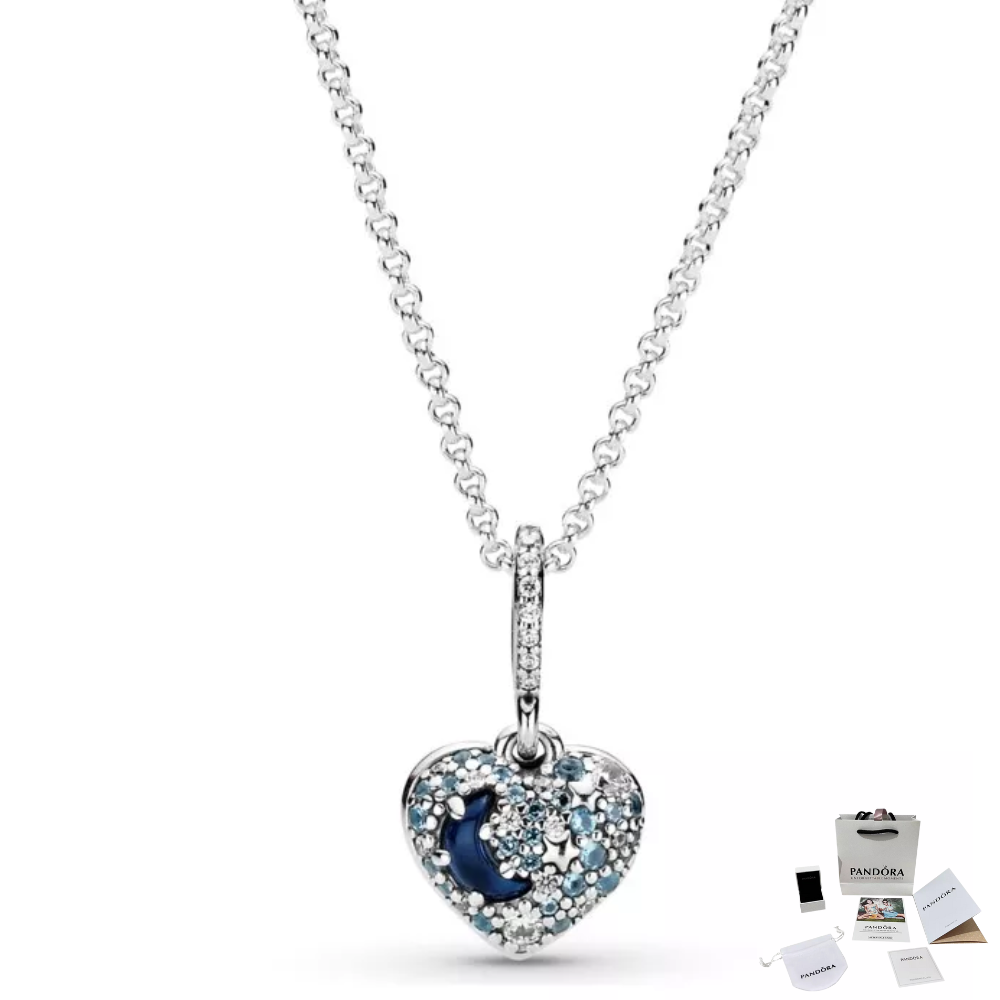 COLLAR SPARKLING BLUE MOON PANDORA