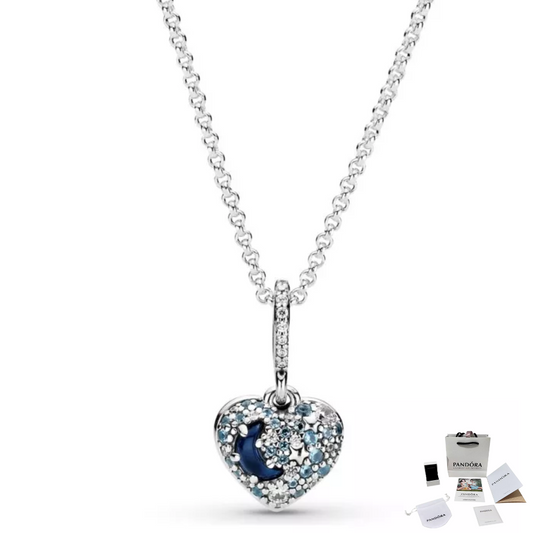 COLLAR SPARKLING BLUE MOON PANDORA
