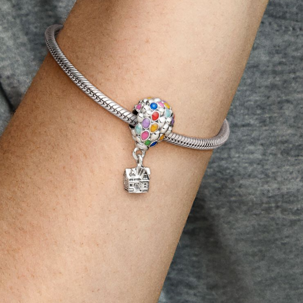 CHARM PANDORA UP GLOBO Y CASA PELICULA DISNEY .925