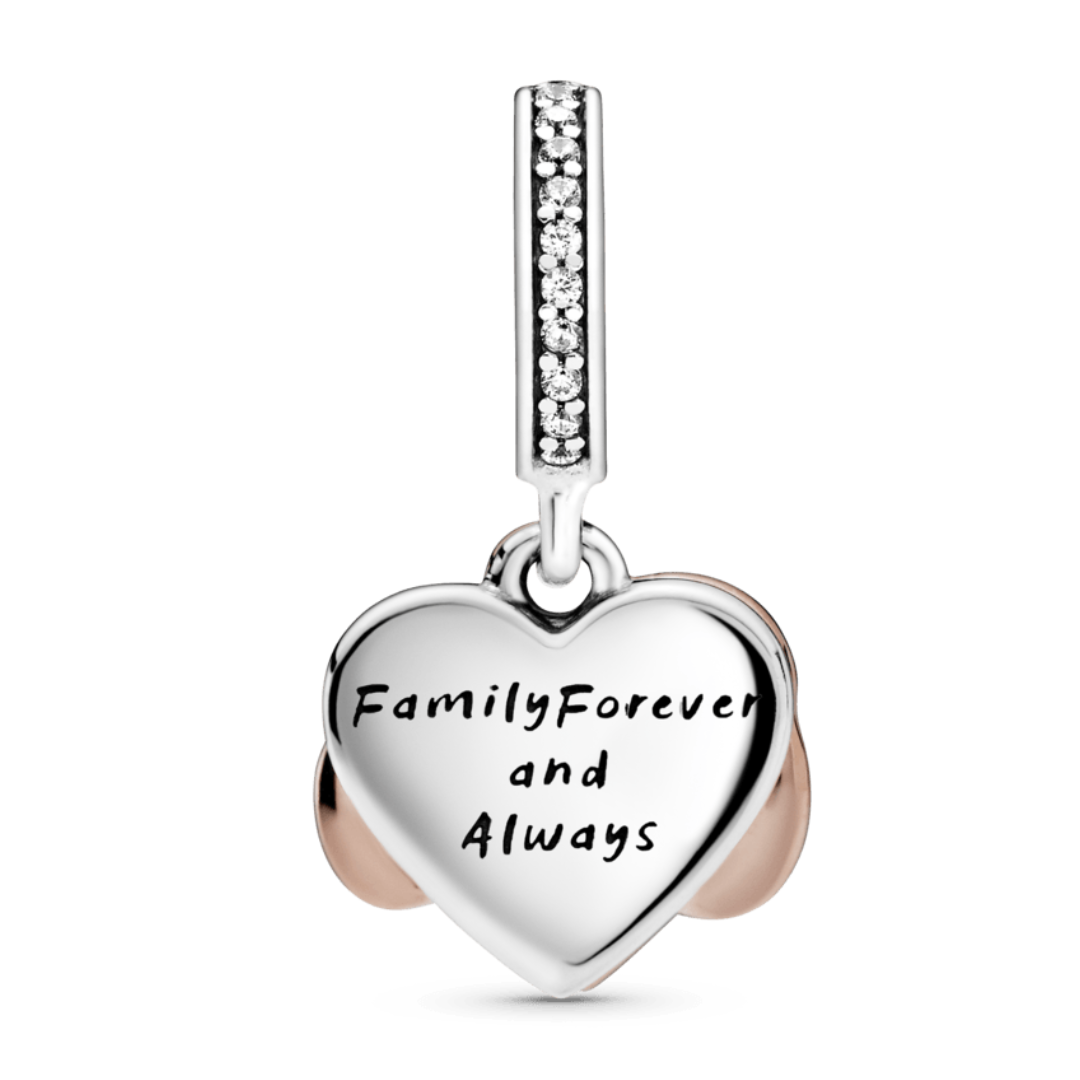 14K ROSE GOLD INFINITY HEART PENDANT CHARM PANDORA