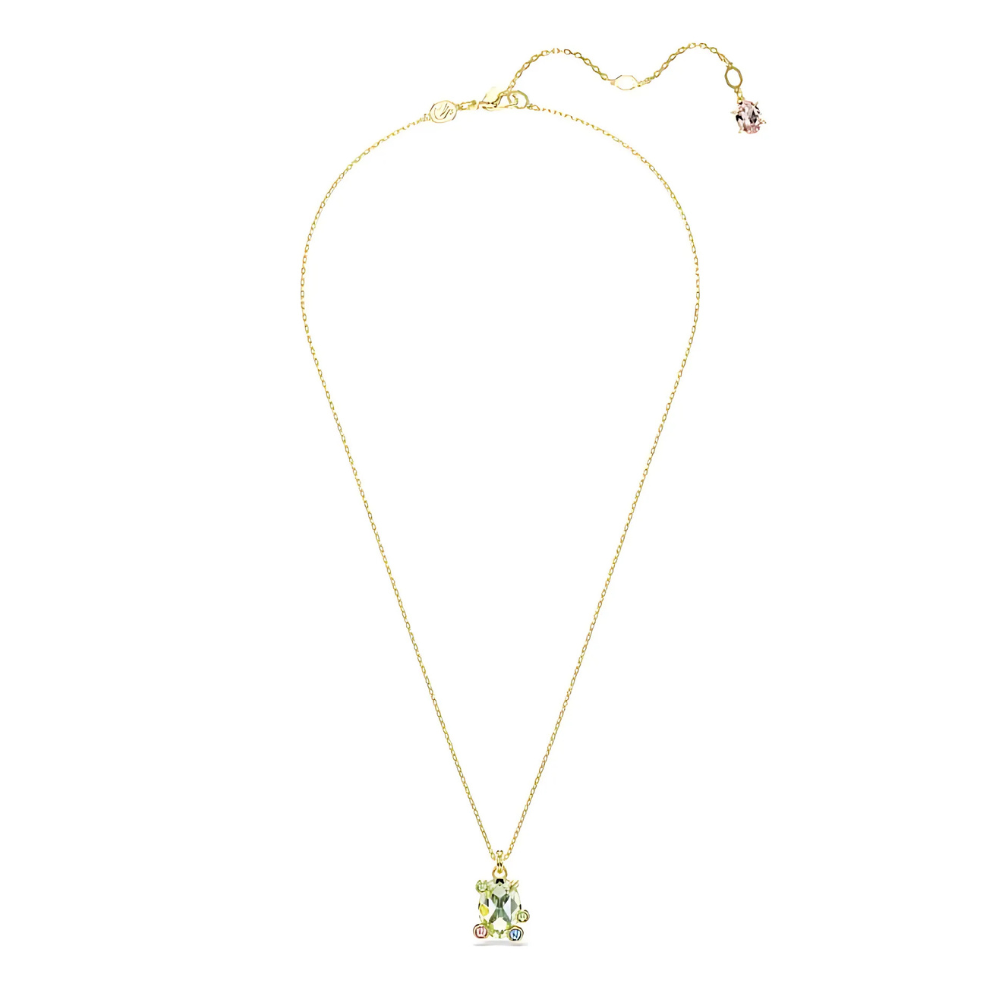COLLAR COLGANTE SWAROVSKI GEMA TALLAS MIXTAS MULTI COLOR ORO CRISTALES DORADO