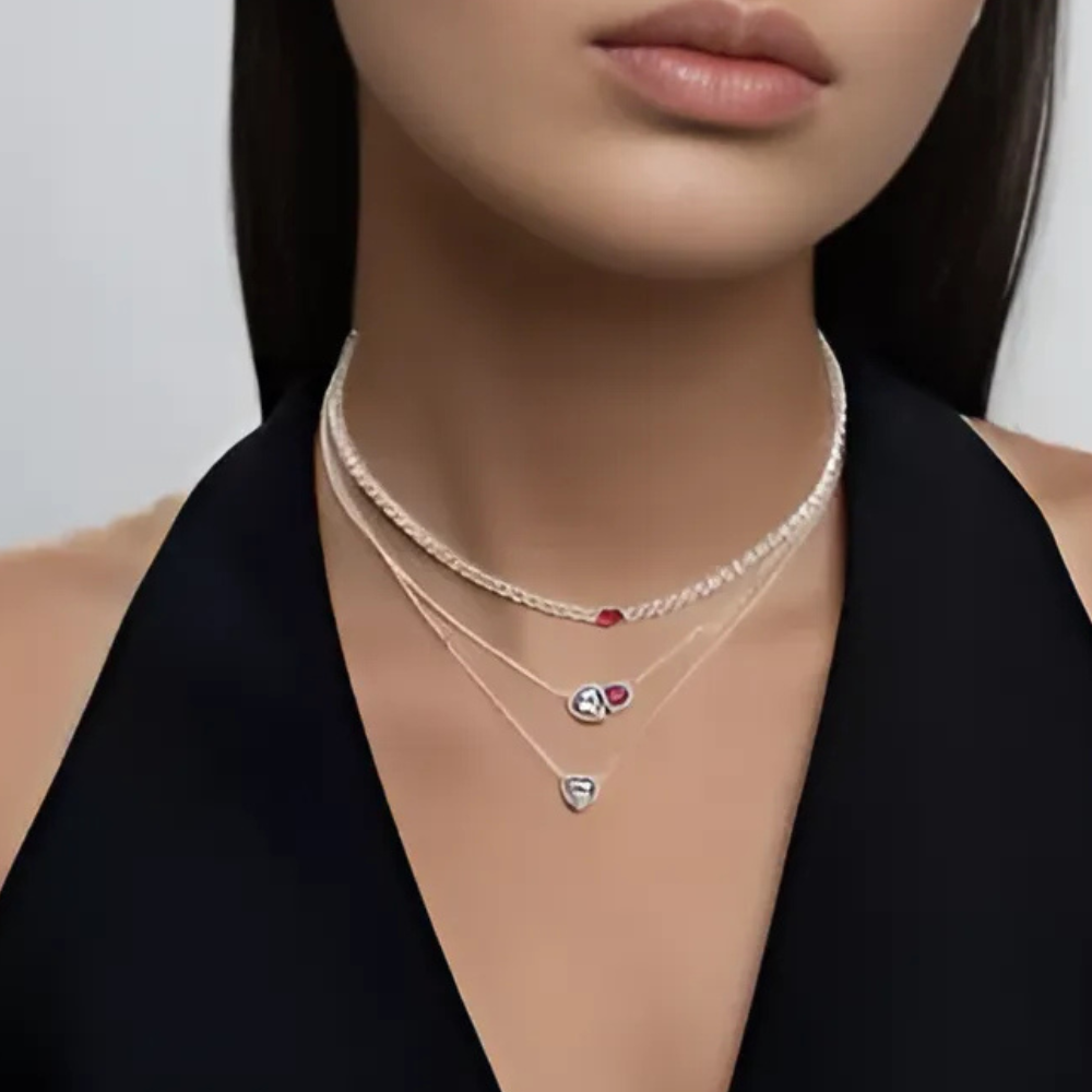 LOVE PANDORA S 925 RED HEART NECKLACE