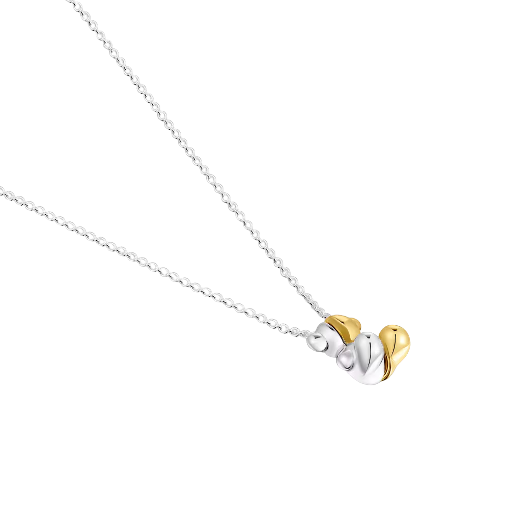 COLLAR TOUS DIJE ORO OSO TEDDY BEAR BICOLOR MI OTRA MITAD PLATA .925 Y ORO 18K ZOCALO ONLINE