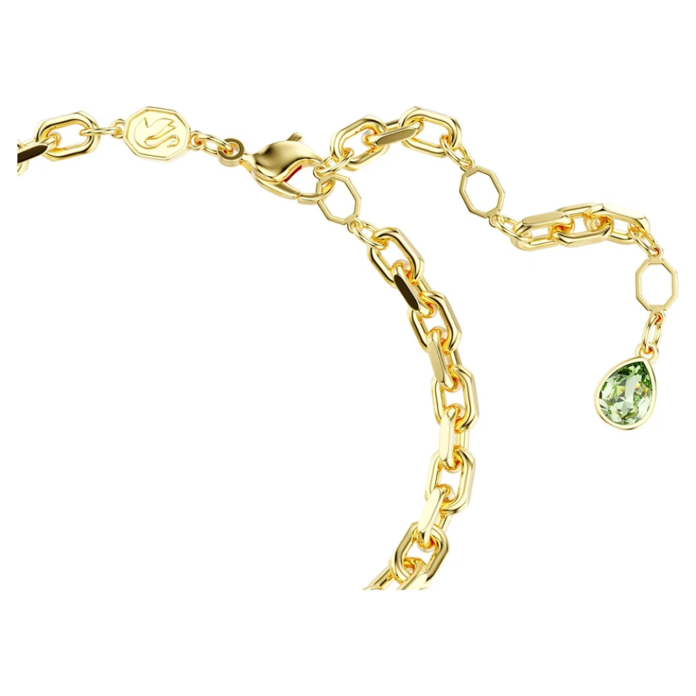 PULSERA BRAZALETE SWAROVSKI IDYLLIA CRISTALES FLOR MULTI COLOR DORADO + KIT DE REGALO