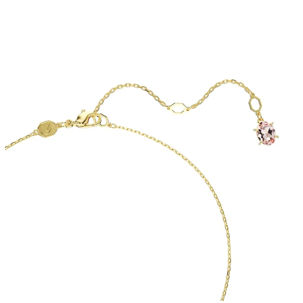 COLLAR COLGANTE SWAROVSKI GEMA TALLAS MIXTAS MULTI COLOR ORO CRISTALES DORADO