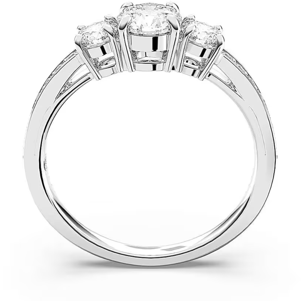 ANILLO PROMESA COMPROMISO SWAROVSKI ATTRACT CIRCONITA Y 3 CRISTALES MUJER