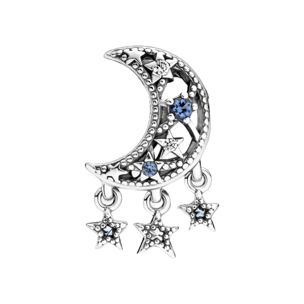 CHARM PANDORA LUNA CRECIENTE Y ESTRELLAS .925