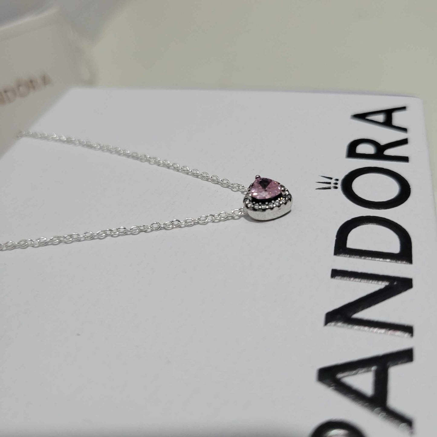 PANDORA SOARING HEART PINK NECKLACE + GIFT KIT
