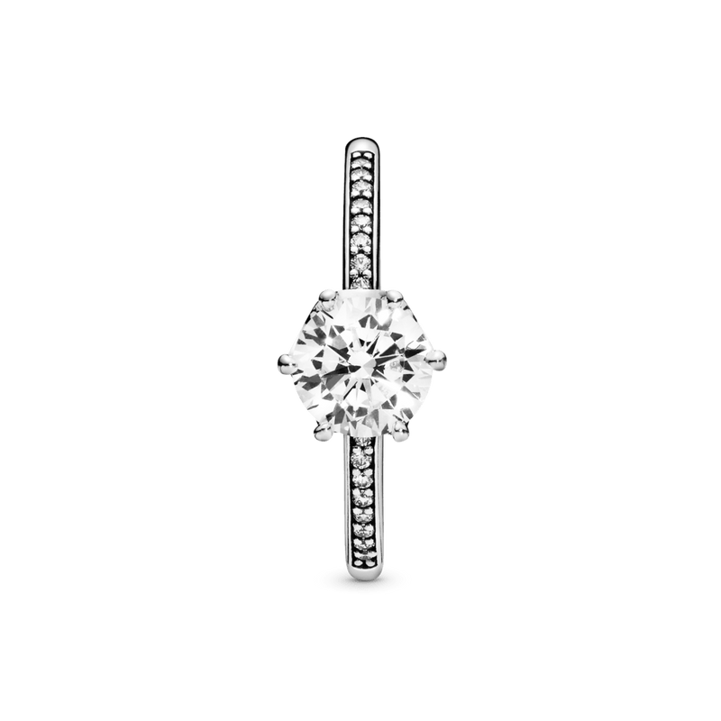 PANDORA TRANSPARENT CROWN ENGAGEMENT RING + GIFT KIT