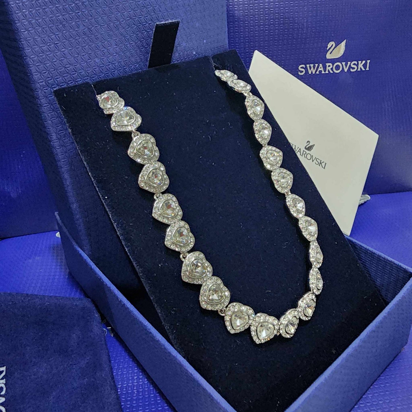 ARIANA GRANDE SWAROVSKI HEART NECKLACE + BRACELET + EARRINGS SET