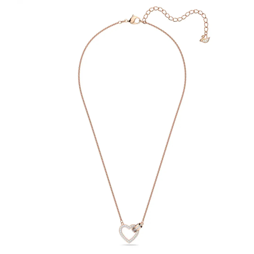 COLLAR LOVELY CORAZON SWAROVSKI ORO ROSA + KIT DE REGALO ZOCALO ONLINE