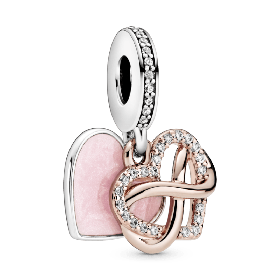 14K ROSE GOLD INFINITY HEART PENDANT CHARM PANDORA