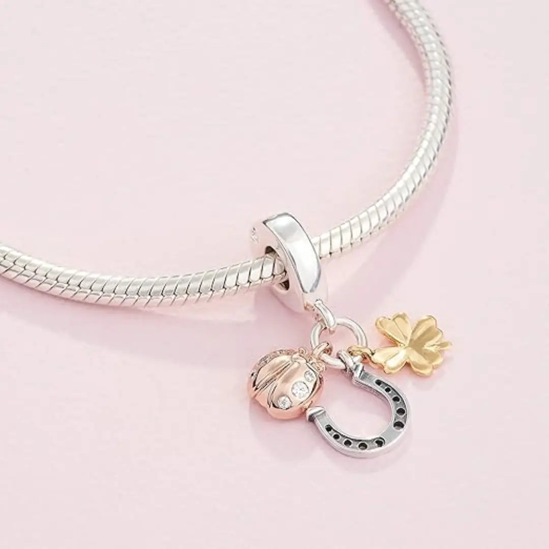 CHARM COLGANTE HERRADURA TREBOL SUERTE PANDORA ZOCALO ONLINE