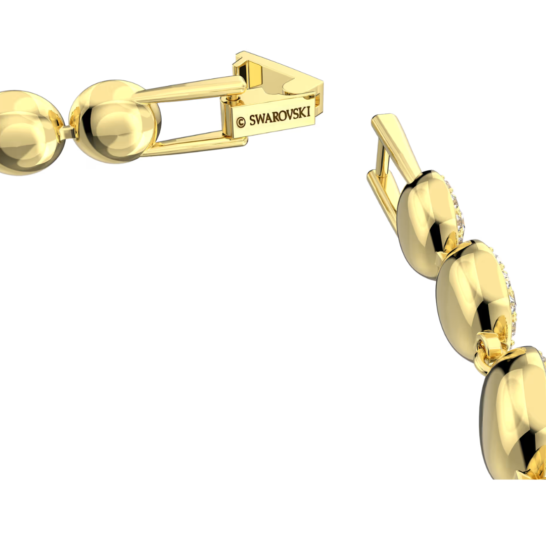 SWAROVSKI CRYSTAL TENNIS ANGELIC HALO GOLD BRACELET + GIFT KIT