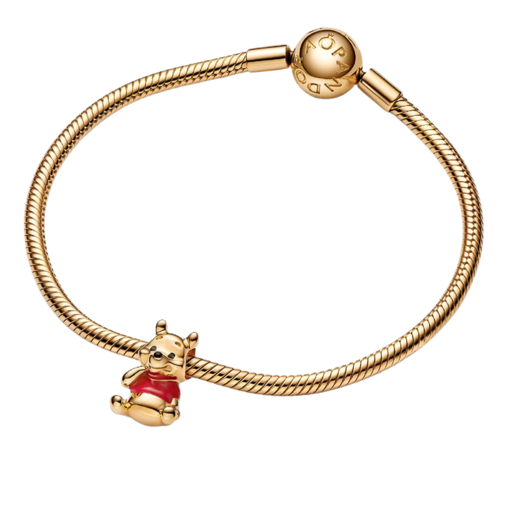 CHARM PANDORA WINNIE THE POOH DISNEY DORADO .925
