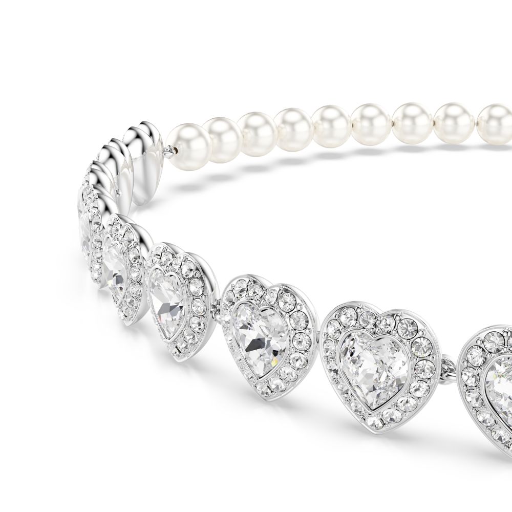 COLLAR CHOKER SWAROVSKI ARIANA GRANDE PERLAS CORAZONES + KIT DE REGALO