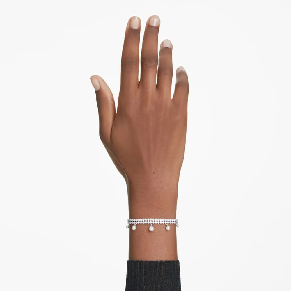 PULSERA BRAZALETE SWAROVSKI ARIANA GRANDE PERLA REDONDA DE CRISTAL + ACCESORIOS