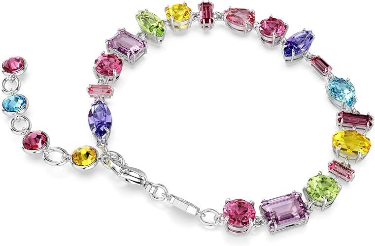 PULSERA BRAZALETE SWAROVSKI GEMA MULTI COLOR SWAROVSKI + KIT DE REGALO