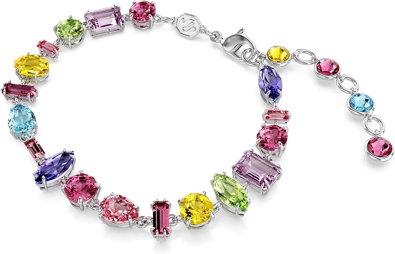 PULSERA BRAZALETE SWAROVSKI GEMA MULTI COLOR SWAROVSKI + KIT DE REGALO