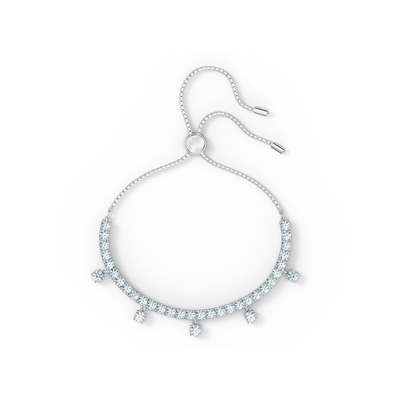 PULSERA SWAROVSKI TENIS SUBTLE DROP CRISTALES PLATEADA + KIT DE REGALO