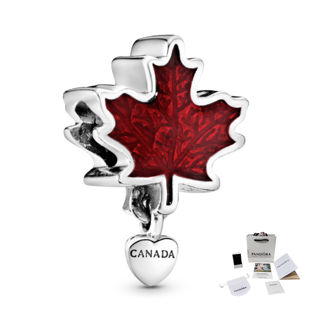CHARM PANDORA HOJA DE ARCE ROJO CANADA