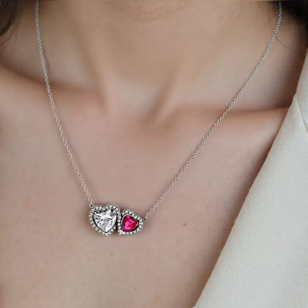LOVE PANDORA S 925 RED HEART NECKLACE