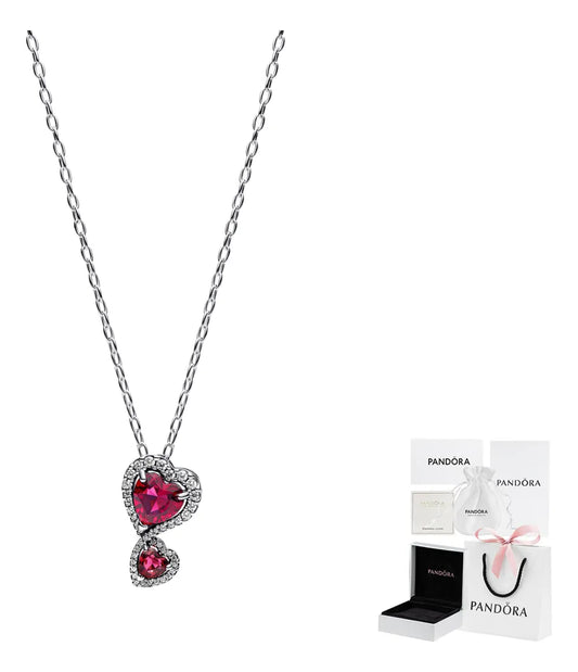 LOVE PANDORA S 925 RED HEART NECKLACE