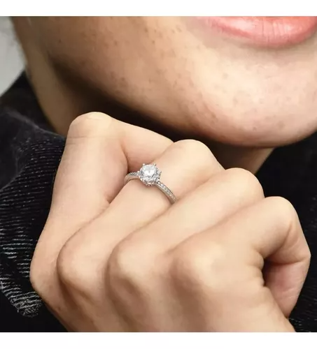 PANDORA TRANSPARENT CROWN ENGAGEMENT RING + GIFT KIT