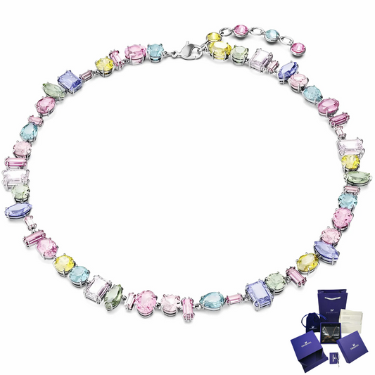 FULL MULTI-COLOR SWAROVSKI CRYSTAL GEM NECKLACE + GIFT KIT