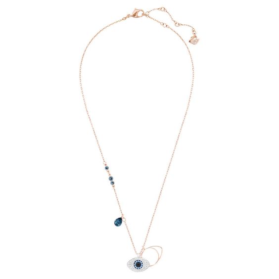 DEVIL EYE NECKLACE WITH SWAROVSKI CRYSTAL AND ROSE GOLD
