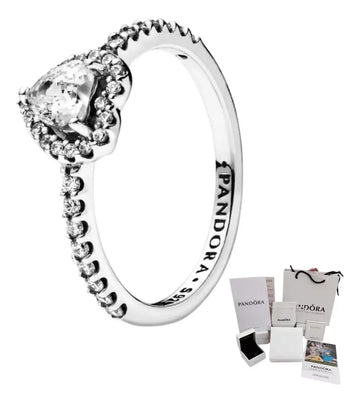 Anillo Promesa Corazón Elevado Pandora