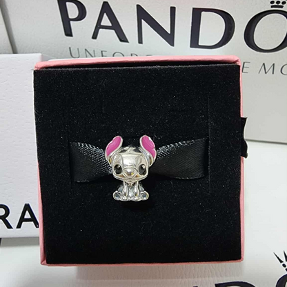 CHARM LILO Y STICH DISNEY PANDORA PLATA .925 + KIT DE REGALO