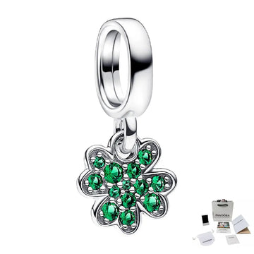 Charm Colgante Trébol Verde 4 Hojas Pandora