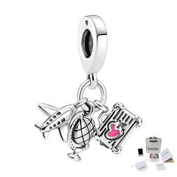 Charm Colgante Viaje Maleta Avión Globo Pandora