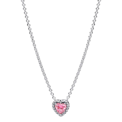 PANDORA SOARING HEART PINK NECKLACE + GIFT KIT 