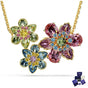COLLAR COLGANTE SWAROVSKI IDYLLIA FLORES CRISTALES MULTI COLOR + KIT DE REGALO