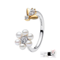 ANILLO PANDORA BRIDGERTON ABIERTO ABEJA Y FLOR PLATA .925