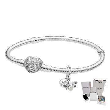Set Pulsera Corazón Centelleante + Charm Evangeline Luciérnaga Pandora