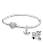 SET PULSERA PANDORA CORAZON CENTELLEANTE + CHARM EVANGELINE LUCIERNAGA + KIT