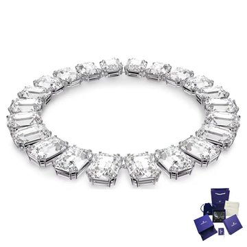 Collar Millenia Cristales Octagonal Blanco Swarovski