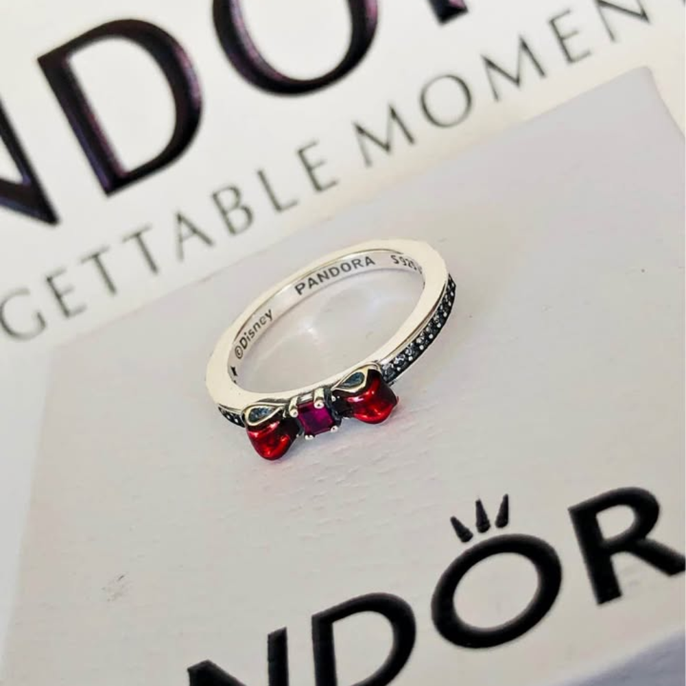 PANDORA RAISED HEART PROMISE RING NAVY BLUE + GIFT KIT 