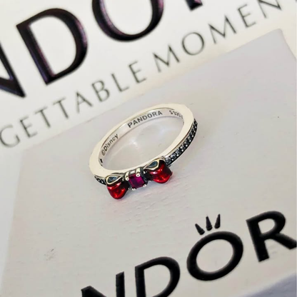 PANDORA RAISED HEART PROMISE RING NAVY BLUE + GIFT KIT 