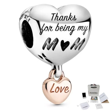 Charm Corazón Thank You For Being My Mom Gracias por Ser Mi Mamá Pandora